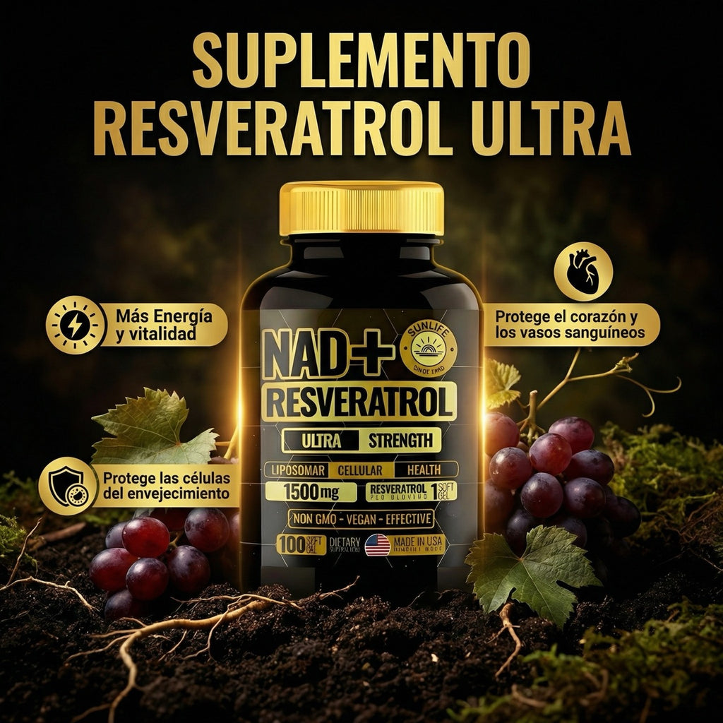 Suplemento NAD+Resveratrol 100 Capsulas