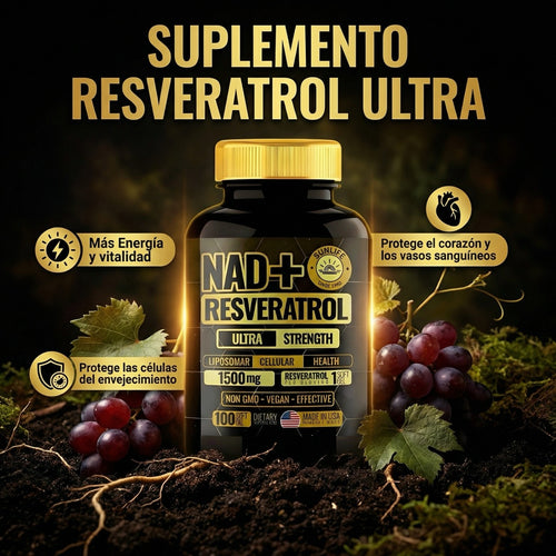 Suplemento NAD+Resveratrol 100 Capsulas