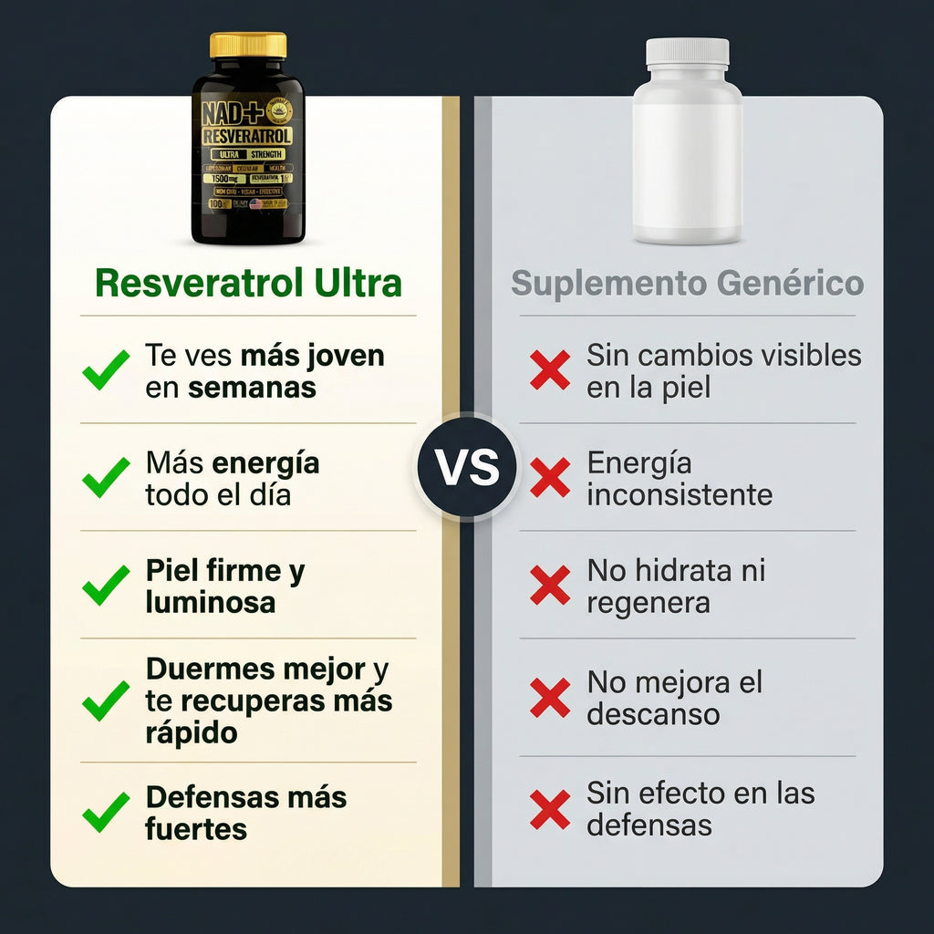Suplemento NAD+Resveratrol 100 Capsulas